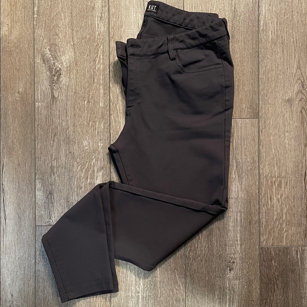 Kut from the Kloth Dark Gray Slim Pants, Size 14